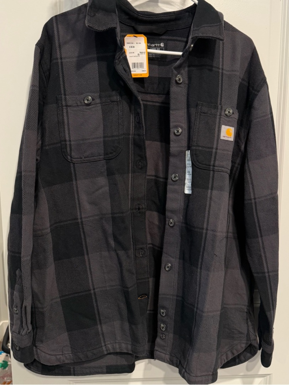 Carhartt Women’s Plaid Shacket Button Down Shirt Jacket 106450 Large NWT - Picture 2 of 7